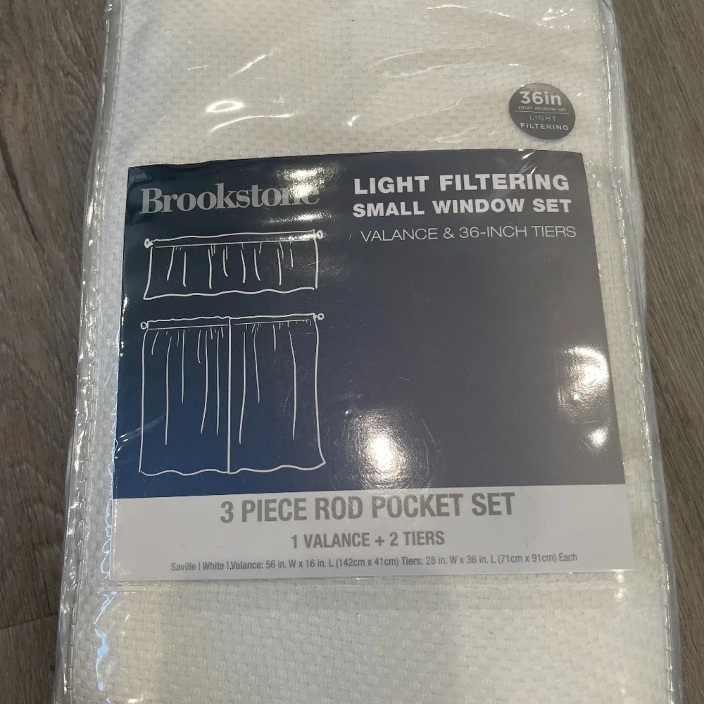 Brookstone® Saville 36-Inch Kitchen Window Curtain